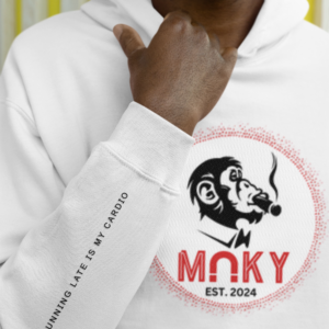 MNKY Running Late White Hoodie (Male)