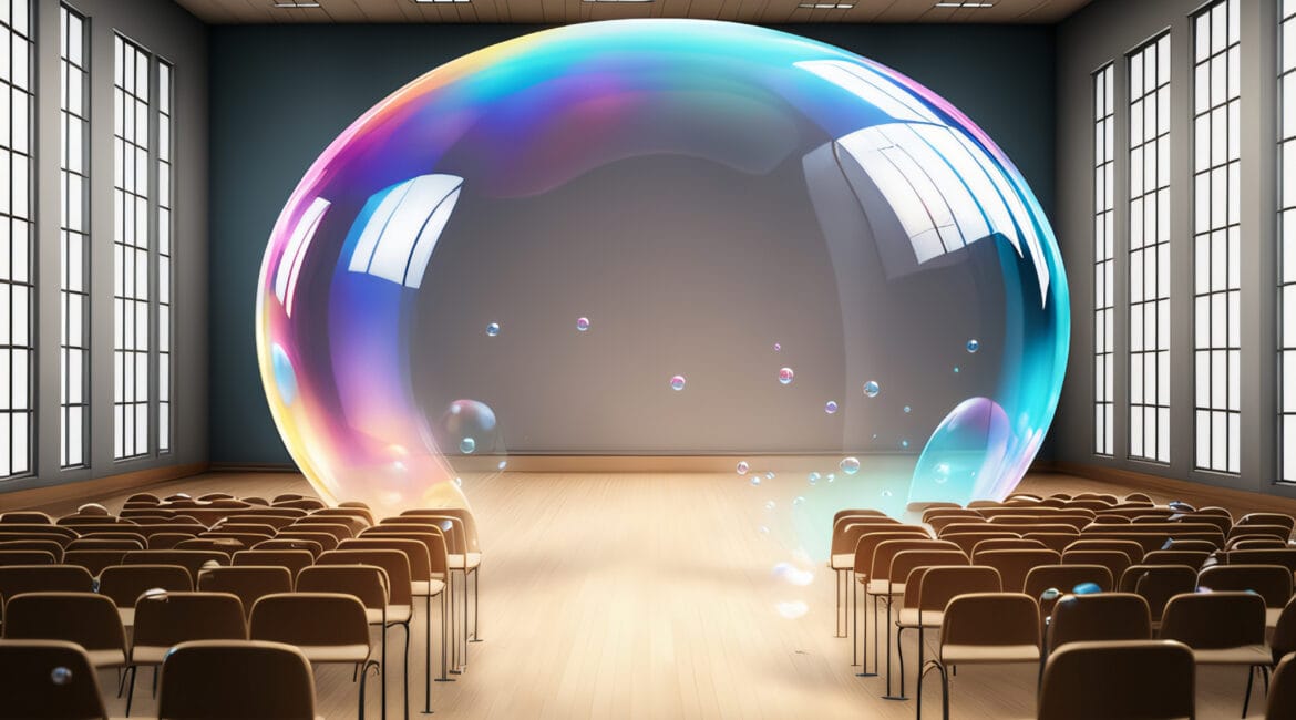 Bubble in an auditorium