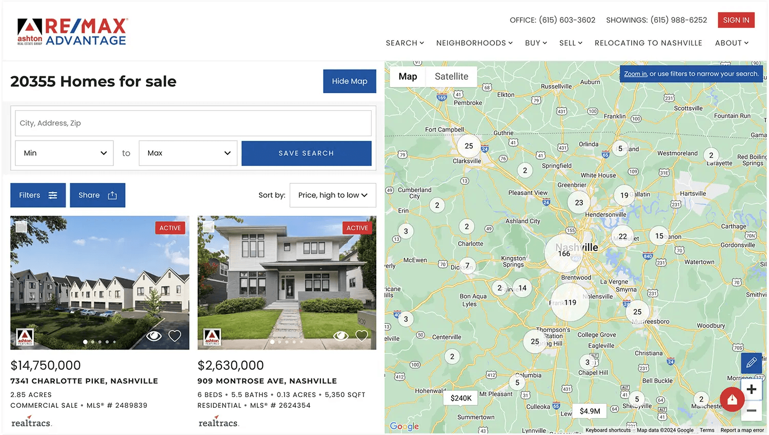 Real Estate IDX Screenshot