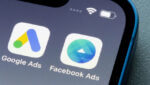 Photo of an iphone showing the Apps for Google Ads and Facebook Ads