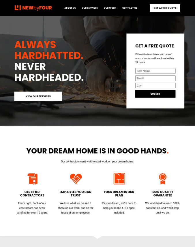 a landing page designed by MNKY.agency