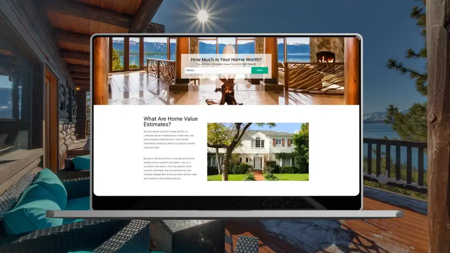 Real Estate Home Valuation Landing Page