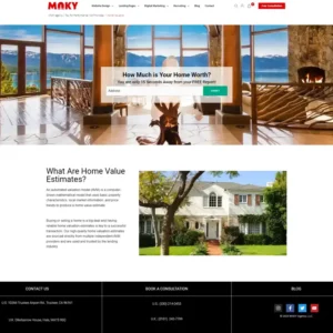 Real Estate Home Valuation Seller Lead Landing Page by MNKY.agency